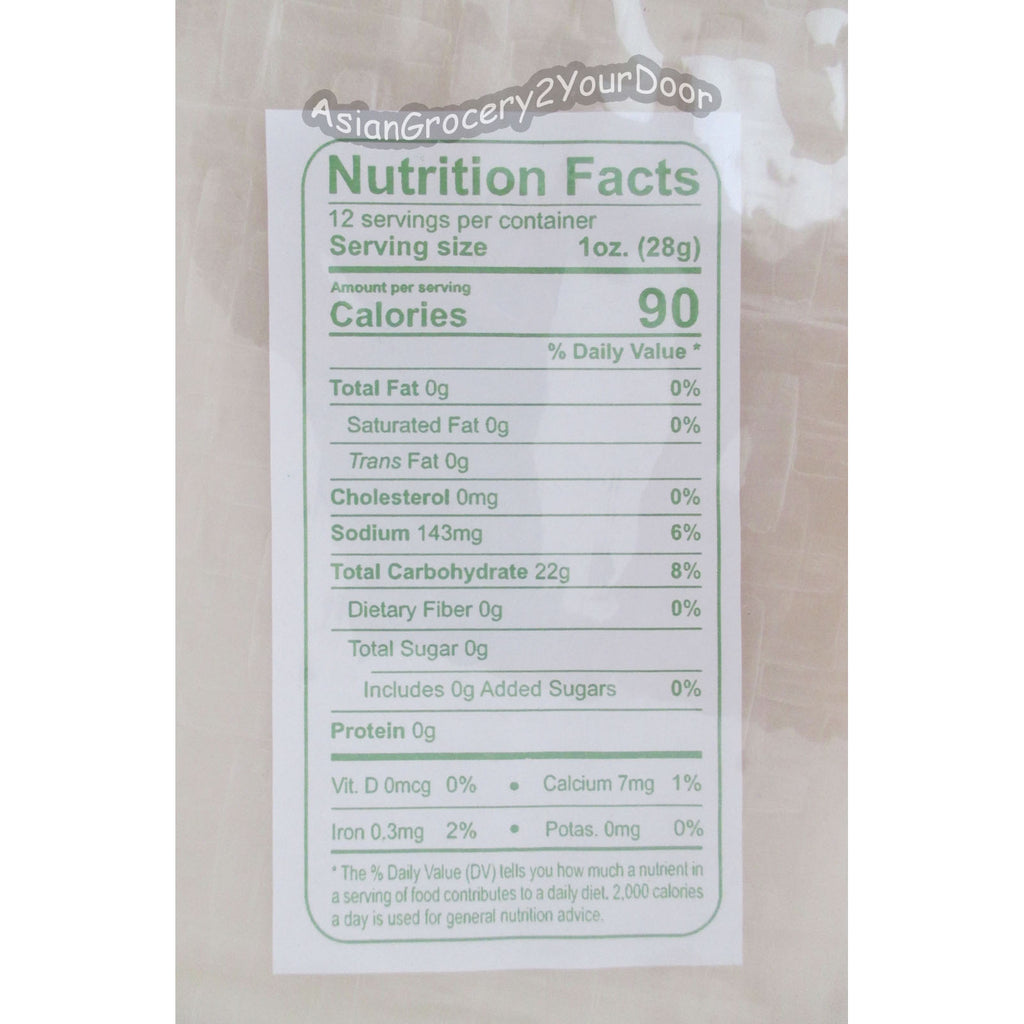 Rice Paper Wrappers Nutrition, Carbs and Calories